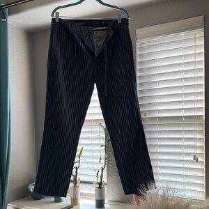 AG Adriano Goldschmied Men's Blue Pinstripe Pants